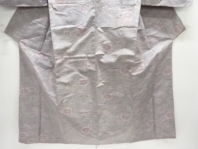  アンティーク　花模様織出し本場大島紬着物